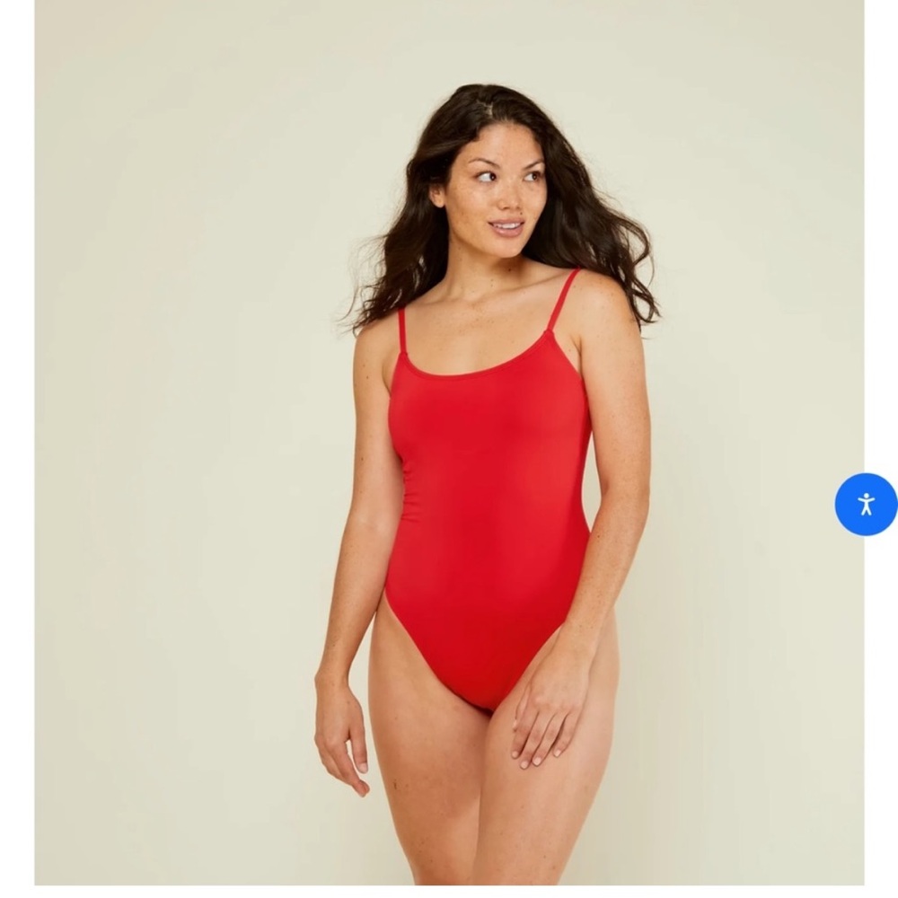 Andie // red Laguna one piece swimsuit